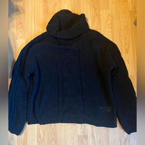 Seven7 Black Cowl Neck Sweater